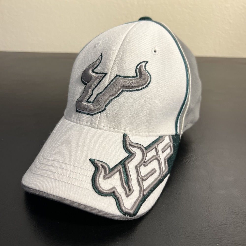 South Florida Bulls Hat Cap One Size White NCAA Football Mens Top Of The World